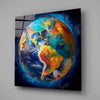 Earth Glass Wall Art|| Designer's Collection by Insigneart USA