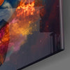 Color Explosions On Earth Glass Wall Art|| Designer's Collection by Insigneart USA