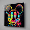 Neon Mickey Glass Wall Art|| Designer's Collection by Insigneart USA