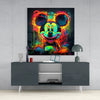 Neon Mickey Glass Wall Art|| Designer's Collection by Insigneart USA