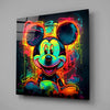 Neon Mickey Glass Wall Art|| Designer's Collection by Insigneart USA