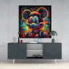 Neon Mickey Glass Wall Art|| Designer's Collection by Insigneart USA