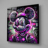 Neon Mickey Glass Wall Art|| Designer's Collection by Insigneart USA