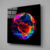 Neon Earth Glass Wall Art|| Designer's Collection by Insigneart USA
