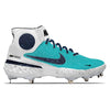 "Seattle Glitter" Nike Alpha Huarache Elite 3 Mid Cleats by Stadium Custom Kicks