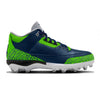 "Seattle" Jordan 3 Mid TD Cleats by Stadium Custom Kicks