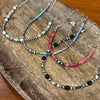 Corrugated Silver Pearl and Jasper Barrel Bead Necklace by Wild Junkie