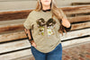 Sequin Camo Bow Patch Tee by Wild Junkie