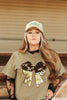Sequin Camo Bow Patch Tee by Wild Junkie