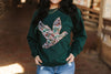 Sequin Duck Camo Patch Sweatshirt by Wild Junkie