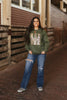 Sequin Hunting Duck Calls Patch Sweatshirt by Wild Junkie