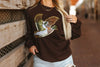 Sequin Mallard Duck Patch Sweatshirt by Wild Junkie