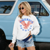 America Eagle Sweatshirt – Vintage Patriotic Graphic Crewneck by Hey Jude Graphic Tees