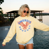 America Eagle Sweatshirt – Vintage Patriotic Graphic Crewneck by Hey Jude Graphic Tees