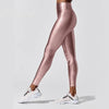 Shape Relaxed Fit Graduated Compression Travel Leggings with Stay in Place Waistband Women's Yoga Pants High Waist Metallic Luster Gym Sportswear Female Legging Tight Pants Shiny Sports Leggings by Stevvex