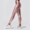 Shape Relaxed Fit Graduated Compression Travel Leggings with Stay in Place Waistband Women's Yoga Pants High Waist Metallic Luster Gym Sportswear Female Legging Tight Pants Shiny Sports Leggings by Stevvex