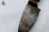 Damascus Skinner Knife 6” Fixed Blade rose wood Handle by JW SteelCrafts