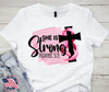 She is Strong – White by Carolina Country Bling