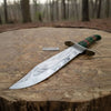 Sheffield Clip Point Bowie Knife Mirror Polish Steel with S Guard and Stacked Handle by JW SteelCrafts