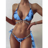Shiny Diamond Bikini Push Up Halter Swimsuit Female Crystal Swimwear Women Bathing Suit New Women's Crystal Diamond Swimsuit High Cut Bikini Set Straps Two Piece Bathing Suit by Stevvex