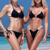 Shiny Diamond Bikini Push Up Halter Swimsuit Female Crystal Swimwear Women Bathing Suit New Women's Crystal Diamond Swimsuit High Cut Bikini Set Straps Two Piece Bathing Suit by Stevvex