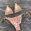Shiny Solid Bikini Swimsuit Halter Swimwear Bathing Suit Women Bling Sequin Bikini Set Beach Wear Women Shiny Bikini Micro String Two Pieces Swimsuit Female Summer Swimwear by Stevvex