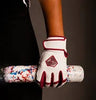 Resilient Championship Fastpitch Batting gloves - White and Maroon