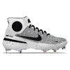 "Silver Glitter" Nike Alpha Huarache Elite 3 Mid Cleats by Stadium Custom Kicks