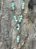 Silver Mesa Aqua Beaded Lariat Necklace by Wild Junkie