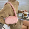 Simple And Stylish Women Soft Plush Winter Furry Shoulder Bags For Ladies And Girls Designer Clutch Handbag For Female by Stevvex
