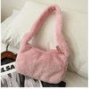 Simple And Stylish Women Soft Plush Winter Furry Shoulder Bags For Ladies And Girls Designer Clutch Handbag For Female by Stevvex