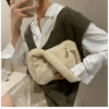 Simple And Stylish Women Soft Plush Winter Furry Shoulder Bags For Ladies And Girls Designer Clutch Handbag For Female by Stevvex