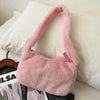 Simple And Stylish Women Soft Plush Winter Furry Shoulder Bags For Ladies And Girls Designer Clutch Handbag For Female by Stevvex