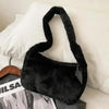Simple And Stylish Women Soft Plush Winter Furry Shoulder Bags For Ladies And Girls Designer Clutch Handbag For Female by Stevvex