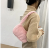 Simple And Stylish Women Soft Plush Winter Furry Shoulder Bags For Ladies And Girls Designer Clutch Handbag For Female by Stevvex