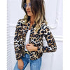 Sizzling Stylish Women's Long Sleeve Jacket Sweater Top Ladies Casual Leopard Print, Cardigan Zipper, Short Outwear, Coat Jacket by Stevvex