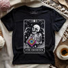 Skeleton Crocheter Tarot T-shirt by YarnMerch