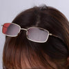 Slender Square Sunglasses Retro Metal Frame Square Sunglasses Small Vintage & Retro Style Sunglasses Shades Of Rectangle Sunglasses For Women Classic Vintage & Metal Square Frame Sun Glasses Eyewear For Men & Women by Stevvex