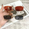 Slender Square Sunglasses Retro Metal Frame Square Sunglasses Small Vintage & Retro Style Sunglasses Shades Of Rectangle Sunglasses For Women Classic Vintage & Metal Square Frame Sun Glasses Eyewear For Men & Women by Stevvex