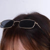 Slender Square Sunglasses Retro Metal Frame Square Sunglasses Small Vintage & Retro Style Sunglasses Shades Of Rectangle Sunglasses For Women Classic Vintage & Metal Square Frame Sun Glasses Eyewear For Men & Women by Stevvex