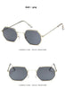 Small Frame Sunglasses For Women Small Square Polarized Sunglasses for Men and Women Polygon Mirrored Retro Shape Metal Design Sun Glasses for Men New Fashionable Ocean Lens by Stevvex