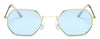 Small Frame Sunglasses For Women Small Square Polarized Sunglasses for Men and Women Polygon Mirrored Retro Shape Metal Design Sun Glasses for Men New Fashionable Ocean Lens by Stevvex