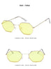 Small Polygon Women Men Sunglasses Delicate Metal Polygon Sunglasses For Women Classic Retro Small Size Frame Women Sunglasses Design Glasses for Men by Stevvex