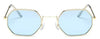 Small Polygon Women Men Sunglasses Delicate Metal Polygon Sunglasses For Women Classic Retro Small Size Frame Women Sunglasses Design Glasses for Men by Stevvex