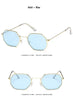 Small Polygon Women Men Sunglasses Delicate Metal Polygon Sunglasses For Women Classic Retro Small Size Frame Women Sunglasses Design Glasses for Men by Stevvex
