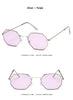 Small Polygon Women Men Sunglasses Delicate Metal Polygon Sunglasses For Women Classic Retro Small Size Frame Women Sunglasses Design Glasses for Men by Stevvex