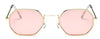 Small Polygon Women Men Sunglasses Delicate Metal Polygon Sunglasses For Women Classic Retro Small Size Frame Women Sunglasses Design Glasses for Men by Stevvex