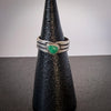 Hubei Turquoise Triangle Ring | Sterling Silver Wide Band | Handmade Minimalist Artisan Jewelry by mend metalworks