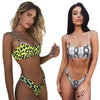 Snakeskin Bikini Women Swimwear Leopard Bikinis Swim Suit Push Up Swimsuit Women's Bikini Scoop Neck Straps Cutout Crop Top with Cheeky Bottom Two Piece Swimsuits Female Beachwear Swimming Bikini Women by Stevvex
