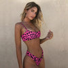 Snakeskin Bikini Women Swimwear Leopard Bikinis Swim Suit Push Up Swimsuit Women's Bikini Scoop Neck Straps Cutout Crop Top with Cheeky Bottom Two Piece Swimsuits Female Beachwear Swimming Bikini Women by Stevvex